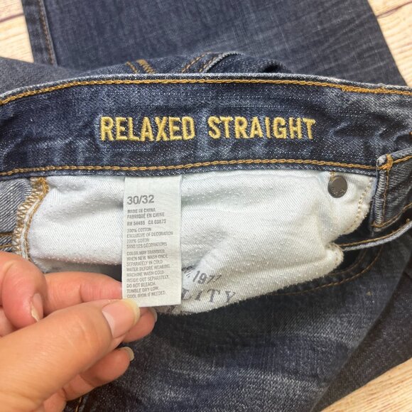American Eagle Relaxed Straight Leg Jeans Men's 30x32 Medium Wash Denim AEO - Picture 10 of 16